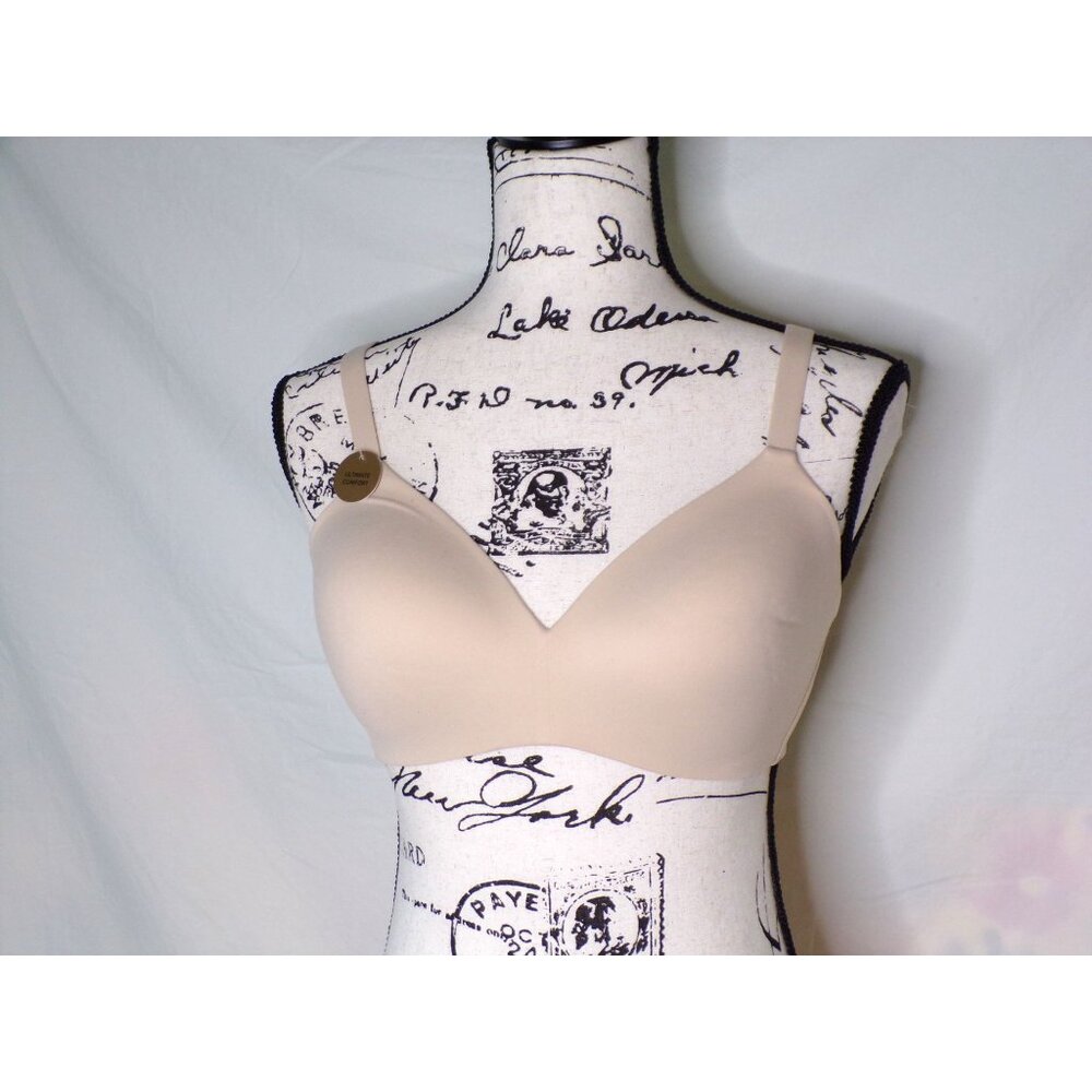 🆕WACOAL How Perfect Seamless Soft Cup Wireless Bra 38B Beige #852189 - Picture 8 of 11